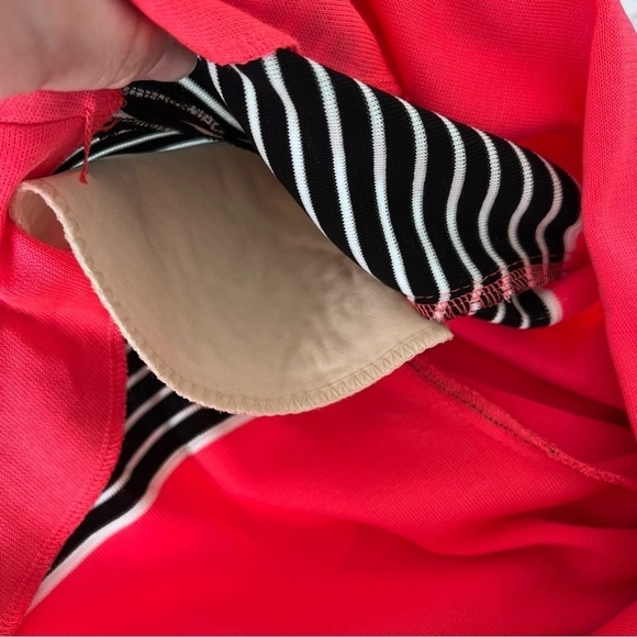 Ming Wang Long Cardigan In Coral, Black and White size 1X - Picture 9 of 9